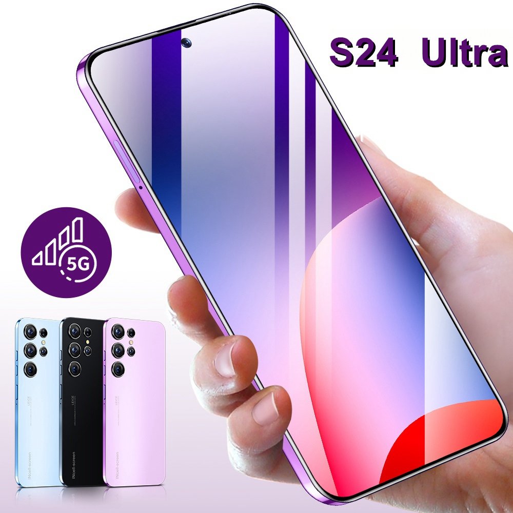 Mobile Phones S24 Ultra 6.8 HD Screen Smart Phone Original 16G+1T 5G Dual Sim Celulares Android Unlocked 72MP 6800mAh S23 Ultra